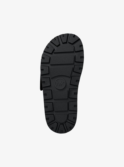 Luka Signature Logo Slide Sandal in BLACK | Michael Kors