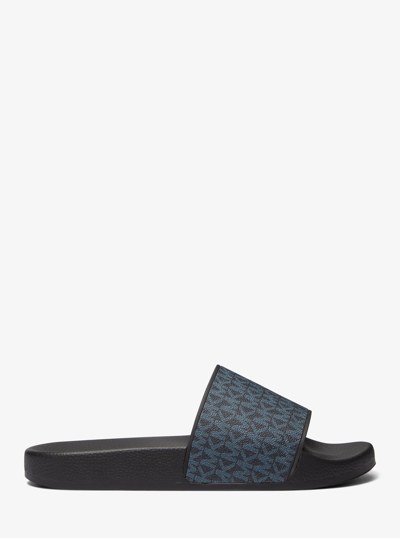 Sandale &agrave; enfiler Dawson &agrave; logo Signature in AMIRAL/BLEU P&Acirc;LE | Michael Kors