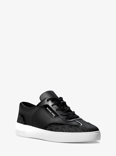 Starr Mixed-Media Sneaker in BLACK | Michael Kors