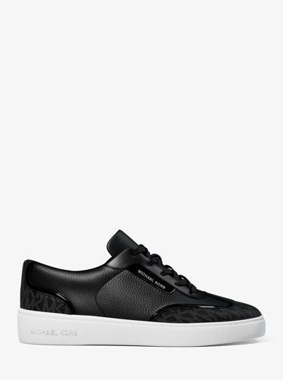 Starr Mixed-Media Sneaker in BLACK | Michael Kors