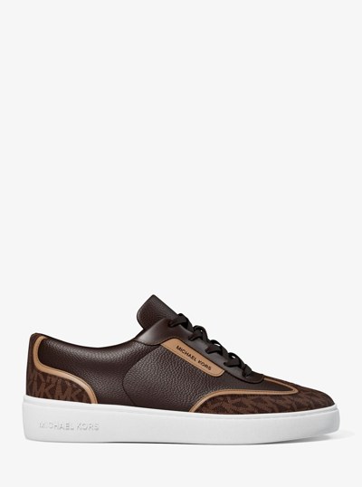 Starr Mixed-Media Sneaker in CHOCOLATE | Michael Kors