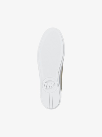 Poppy Metallic Logo Trainer in PALE GOLD | Michael Kors