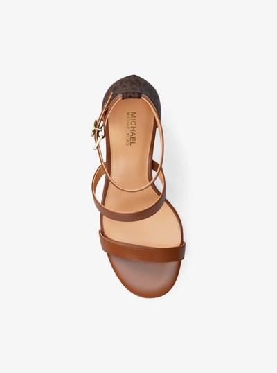 Koda Signature Logo Sandal in LUGGAGE MULTI | Michael Kors