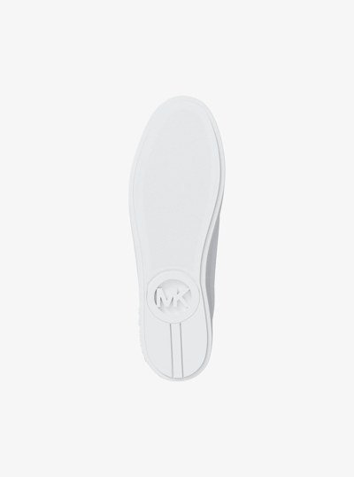 Poppy Metallic Stripe and Logo Trainer in KHAKI | Michael Kors