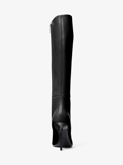 Angelina Leather Boot in BLACK | Michael Kors