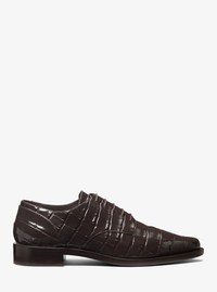 Zapato Oxford Annette de&nbsp;charol con motivo de cocodrilo en relieve