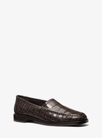 Loafer Carolyn de piel con motivo de cocodrilo en relieve