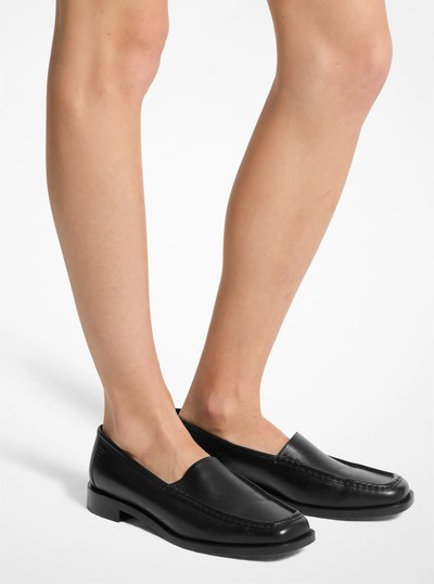Carolyn Leather Loafer in BLACK | Michael Kors