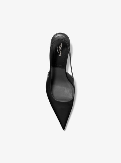 Emma Leather Slingback Pump in BLACK | Michael Kors