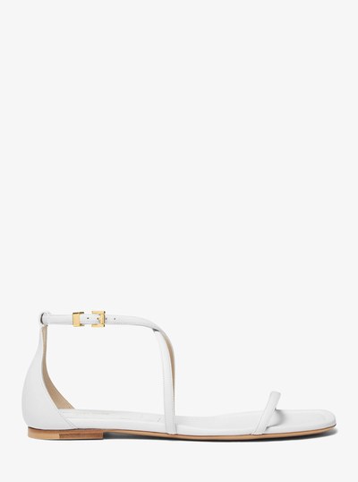 Polly Leather Sandal in OPTIC WHITE | Michael Kors