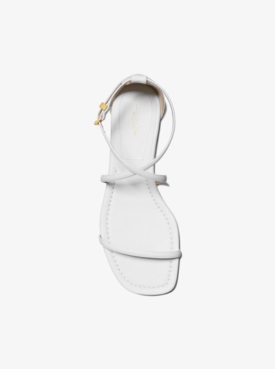 Polly Leather Sandal in OPTIC WHITE | Michael Kors