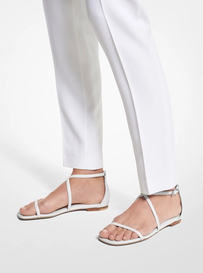 Polly Leather Sandal in OPTIC WHITE | Michael Kors