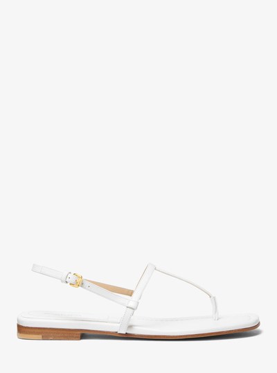 Ali Leather Sandal in OPTIC WHITE | Michael Kors