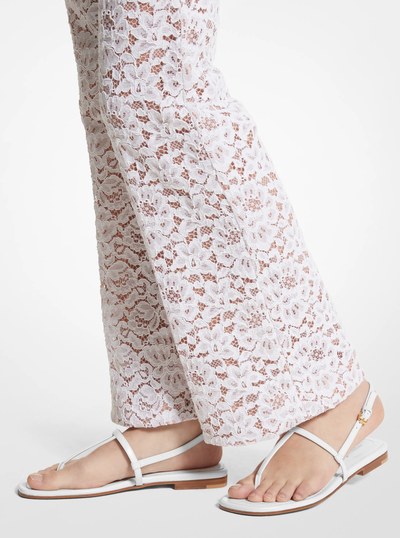 Ali Leather Sandal in OPTIC WHITE | Michael Kors