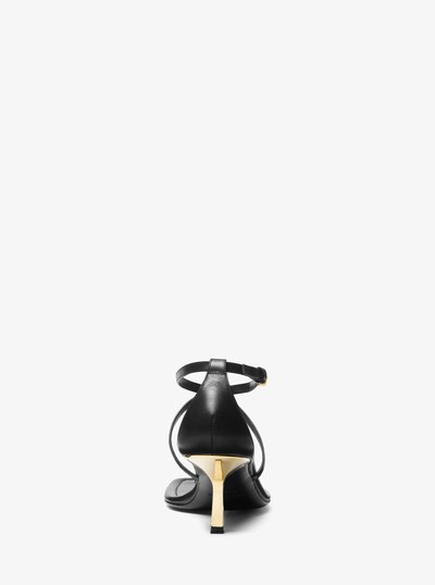 Anna Leather Sandal in BLACK | Michael Kors