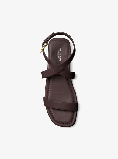 Bridgette Leather Sandal in CHOCOLATE | Michael Kors
