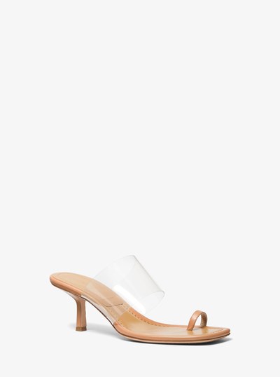 Dionne Leather Sandal in SUNTAN | Michael Kors