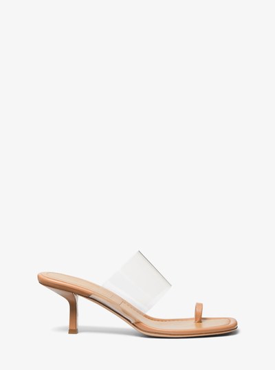Dionne Leather Sandal in SUNTAN | Michael Kors