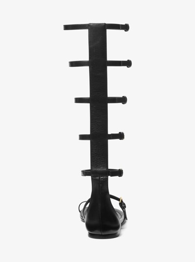 Juliette Leather Gladiator Sandal in BLACK | Michael Kors