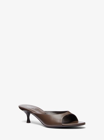 Arianna Leather Mule in JAVA | Michael Kors