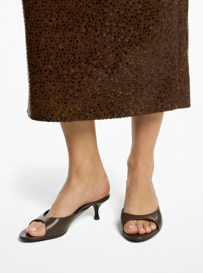 Arianna Leather Mule in JAVA | Michael Kors