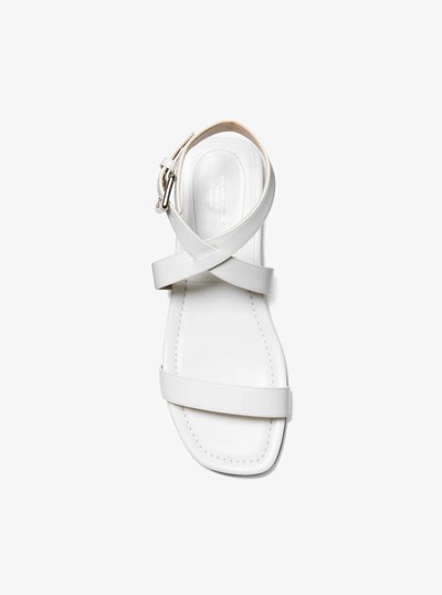 Bridgette Leather Sandal in OPTIC WHITE | Michael Kors