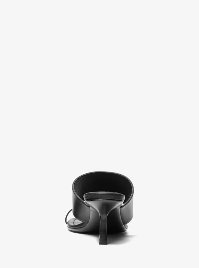 Dionne Leather Sandal in BLACK | Michael Kors