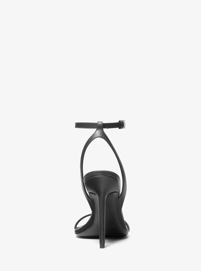Gwyneth Leather Sandal in BLACK | Michael Kors