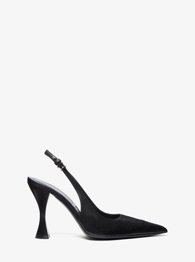 Isabella Leather Slingback Pump in BLACK | Michael Kors