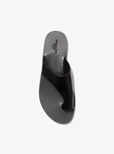 Nettuno Leather Thong Sandal in BLACK | Michael Kors