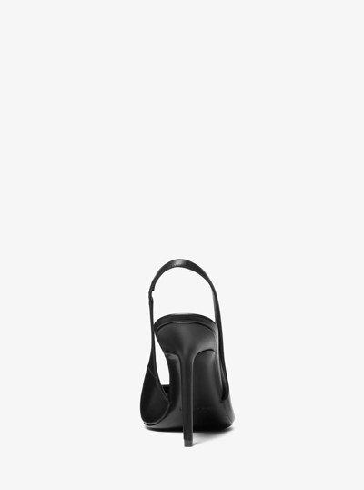 Reece Leather Slingback Pump in BLACK | Michael Kors