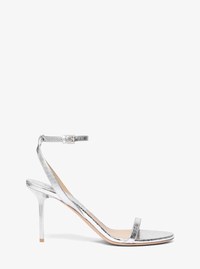 Gwyneth Metallic Snake Embossed Leather Sandal