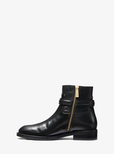 Mindy Leather Boot in BLACK | Michael Kors