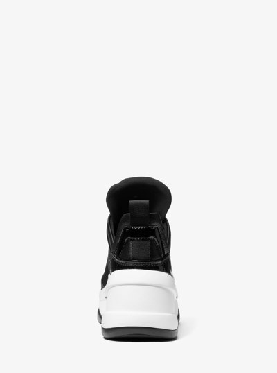 Olympia Mixed-Media Trainer in BLACK | Michael Kors