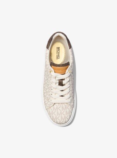 Romey Two-Tone Logo Platform Sneaker in VANILLA | Michael Kors
