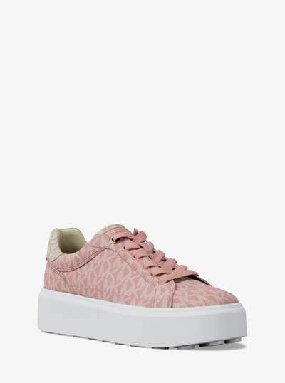 Romey Two-Tone Logo Platform Sneaker in POWDER BLUSH | Michael Kors