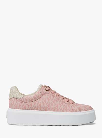 Romey Two-Tone Logo Platform Sneaker in POWDER BLUSH | Michael Kors