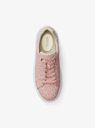 Romey Two-Tone Logo Platform Sneaker in POWDER BLUSH | Michael Kors