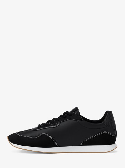 Essex Mixed-Media Trainer in BLACK | Michael Kors