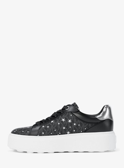 Romey Printed Signature Logo Sneaker in BLACK | Michael Kors