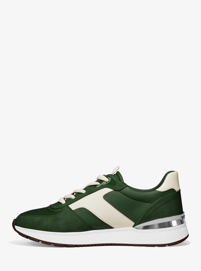 Remy Mixed-Media Trainer in AMAZON GREEN | Michael Kors
