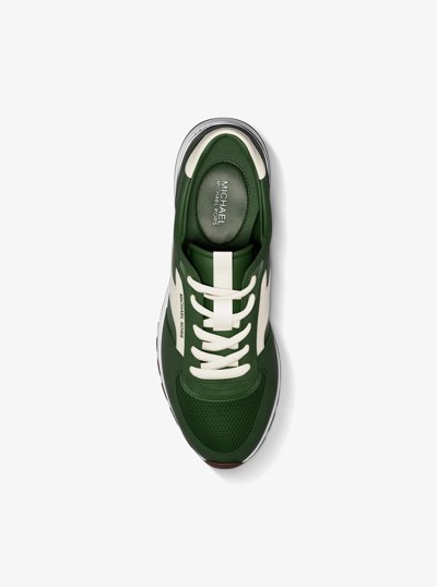 Remy Mixed-Media Trainer in AMAZON GREEN | Michael Kors