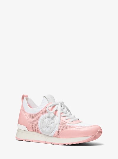 Jenkins Two-Tone Stretch Knit Trainer in POWDER BLUSH | Michael Kors