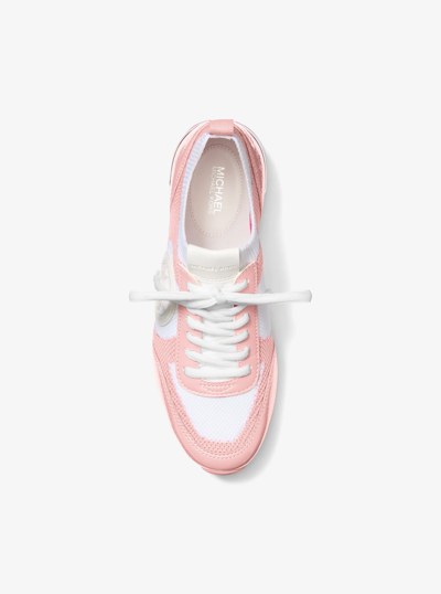 Jenkins Two-Tone Stretch Knit Trainer in POWDER BLUSH | Michael Kors