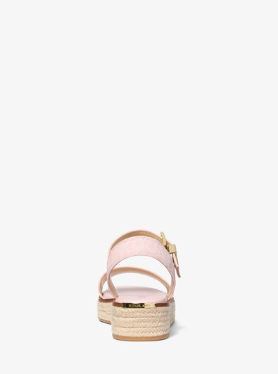 Richie Signature Logo Platform Espadrille Sandal in POWDER BLUSH | Michael Kors