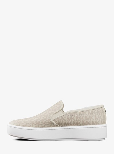 Teddi Signature Logo Slip-On Sneaker in VAN/CREAM | Michael Kors