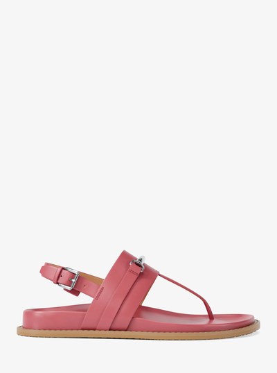 Sandale Carson en cuir &agrave; bride en T in HIBISCUS | Michael Kors