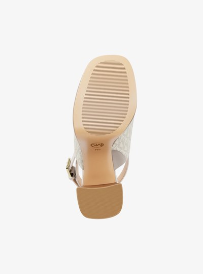 Kehlani Signature Logo Platform Sandal in VANILLA | Michael Kors