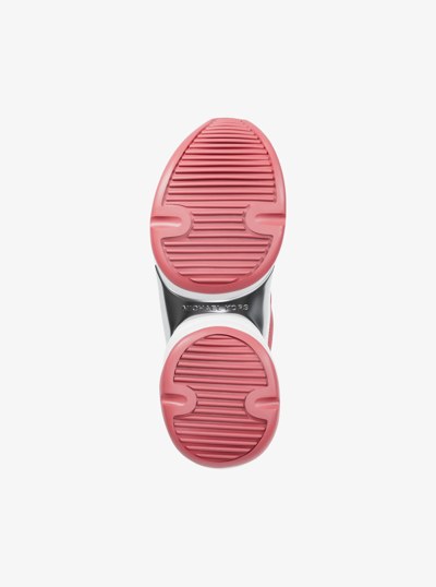 Olympia Logo Debossed  Trainer in HIBISCUS | Michael Kors