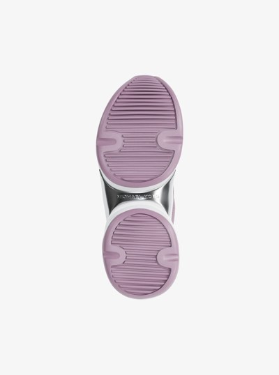 Olympia Logo Debossed  Trainer in LT QUARTZ | Michael Kors